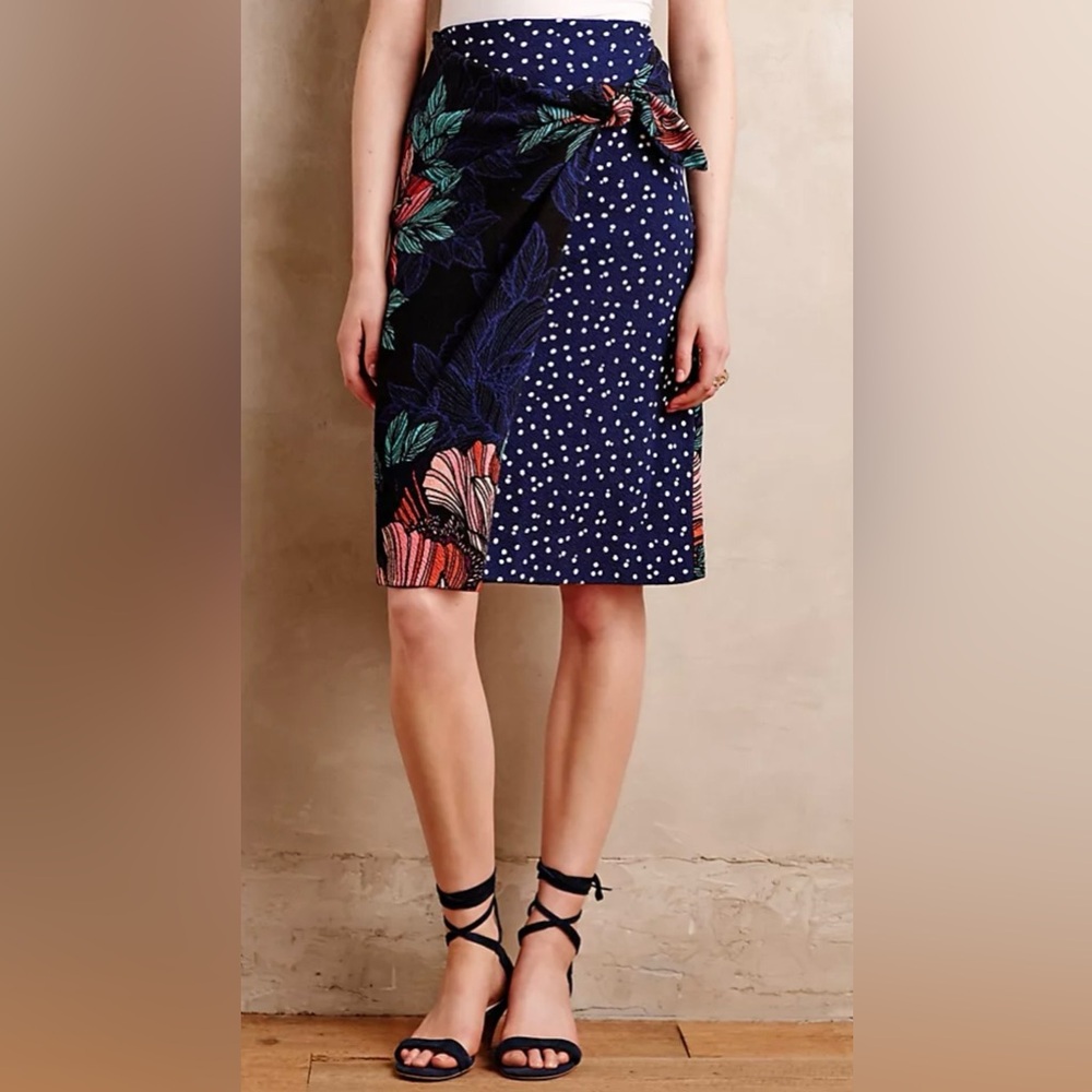 Maeve Anthropologie Petal Pop Pencil Skirt SZ 6 NWOT